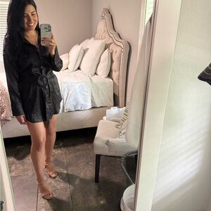 Elegant Black Long Sleeve Dress